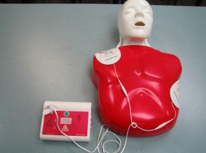 CPR and AED Training Equipment on Mannequin